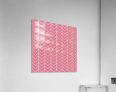 Baby Pink Chevron Pattern Acrylic Print