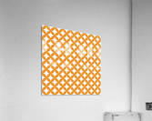 Orange Retro Circle Pattern Acrylic Print