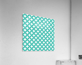 Turquoise Retro Circle Pattern Acrylic Print