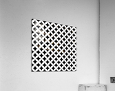 Black Retro Circle Pattern Impression acrylique