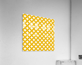 Yellow Retro Circle Pattern Acrylic Print