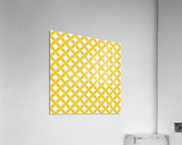 Yellow Retro Circle Pattern Acrylic Print