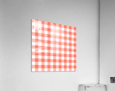 Orange Plaid Pattern Acrylic Print