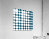 Greenish Blue Plaid Pattern Acrylic Print