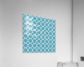 Turquoise Squares And Diamonds Pattern Acrylic Print