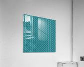 Cyan Checkers Pattern Acrylic Print