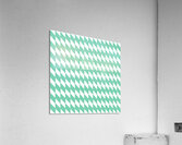 Light Green Checkers Pattern Impression acrylique