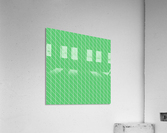 Green Color Checkers Pattern Acrylic Print