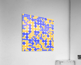 Yellow and Blue Dots Pattern Acrylic Print