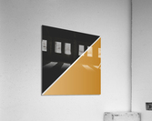 Black and Brass Abstract Acrylic Print