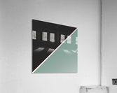Black and Grey Green Abstract Acrylic Print