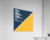 Navy and Mango Abstract Acrylic Print