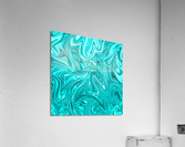 Aqua Liquid Marble Acrylic Print