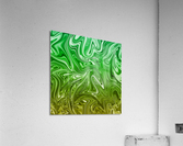 Green and Yellow Liquid Marble Acrylic Print