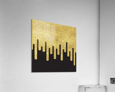 Dripping Gold Glitter Acrylic Print