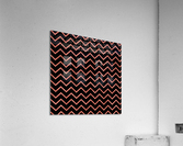 Peach Chevron Glitter Acrylic Print