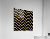 Gold Chevron Glitter Acrylic Print