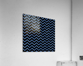 Blue Chevron Glitter Acrylic Print