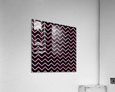 Strawberry Chevron Glitter Acrylic Print