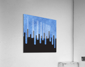 Dripping Blue Glitter Acrylic Print