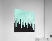 Dripping Turquoise Glitter Acrylic Print