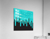 Dripping Aqua Glitter Acrylic Print