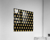 Shiny Gold Glitter Triangle Acrylic Print