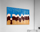 Blueberry Waffle Drips Acrylic Print