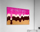 Dark Pink Waffle Drips Acrylic Print