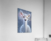 White Snow Deer Acrylic Print