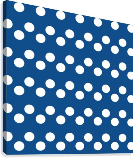 Dodger Blue Polka Dots Canvas Print