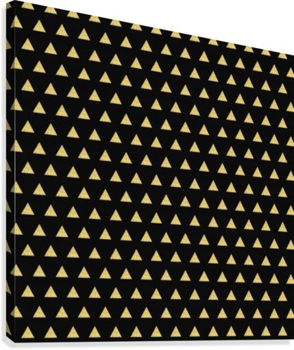 Gold Glitter Triangle Art Canvas Print
