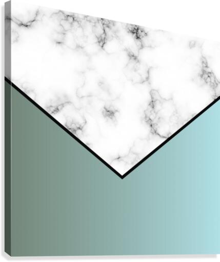 ABSTRACT GRAYISH BLUE MODERN MARBLE Canvas Print