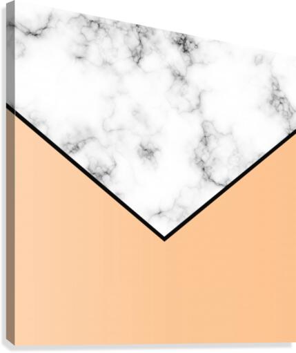 ABSTRACT ORANGE MODERN MARBLE Canvas Print