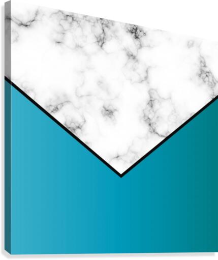 ABSTRACT TURQUOISE MODERN MARBLE Canvas Print