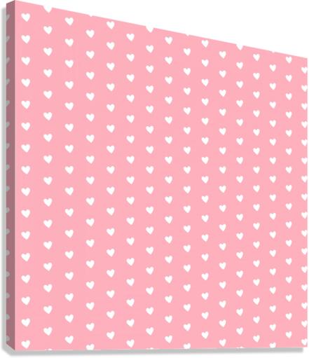 Bitter Pink Heart Shape Pattern Canvas Print