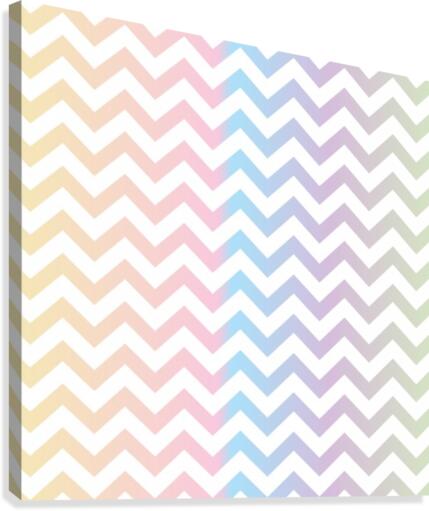 MULTICOLOR PASTEL CHEVRON Canvas Print