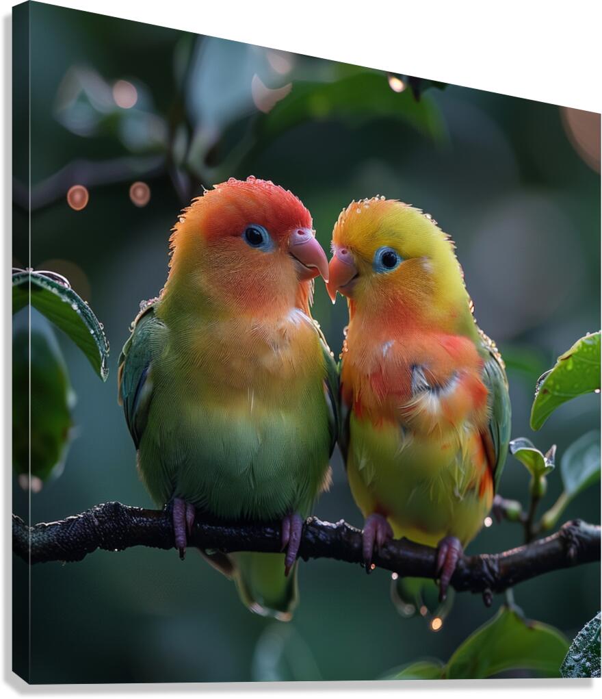 Romantic Lovebird Canvas Print