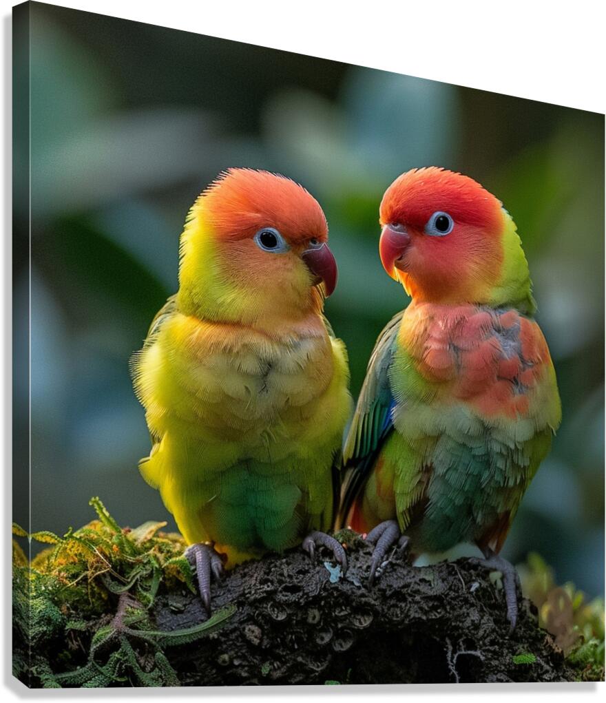 Bubbly Lovebird Canvas Print
