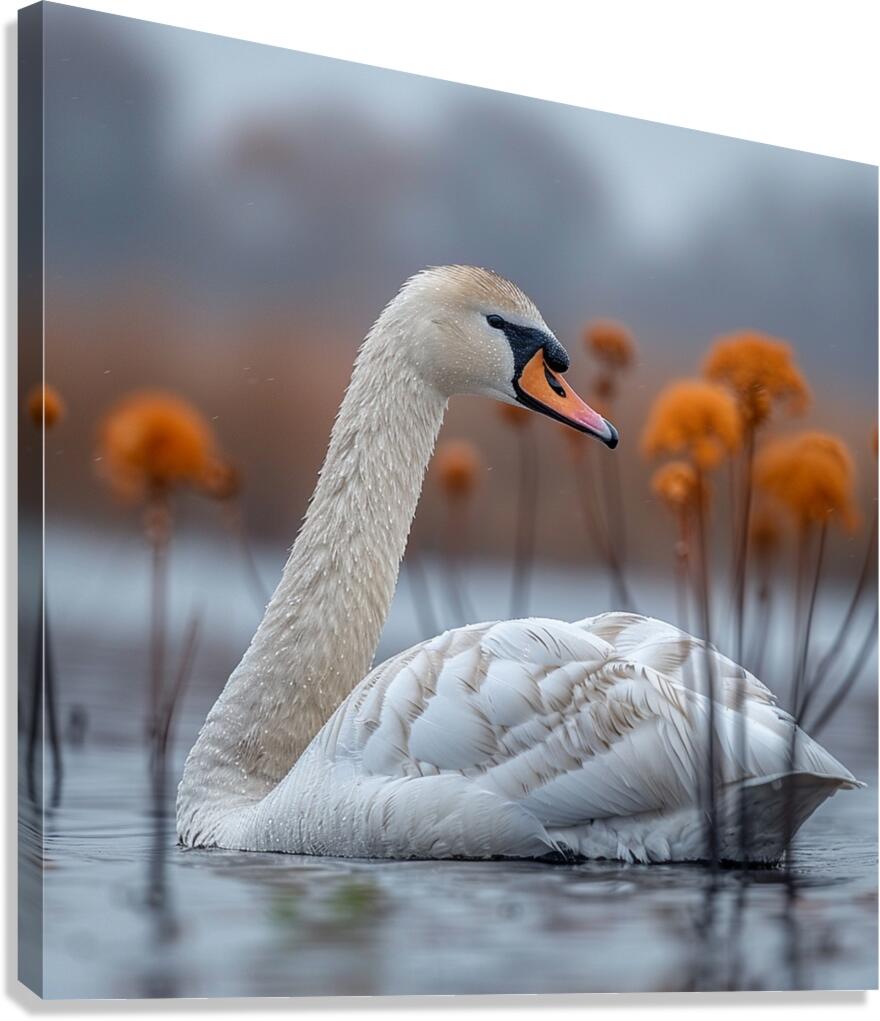 Swan Lake Elegance Canvas Print