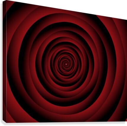 Abstract Concentric Spiral Circles Canvas Print