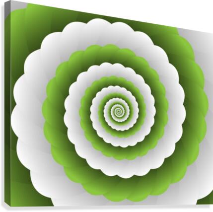 Green Modern Floral Interior Design Canvas Print
