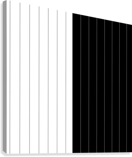 Plain Black and White Lines Canvas Print