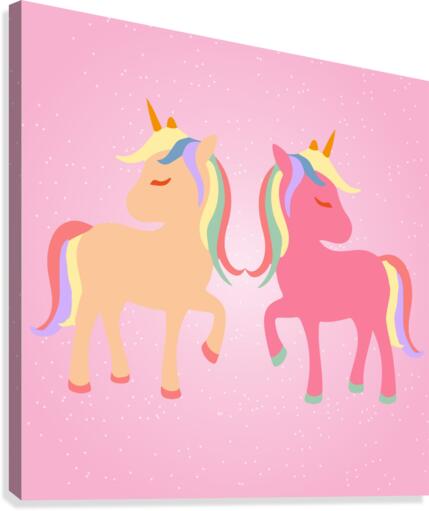 Cute Twin Unicorn Canvas Print