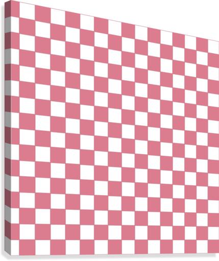 Baby Pink Check Pattern Canvas Print
