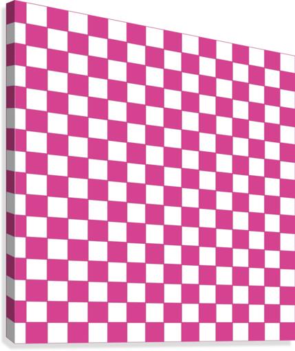 Pink Check Pattern Canvas Print
