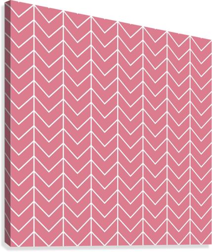 Baby Pink Chevron Pattern Canvas Print