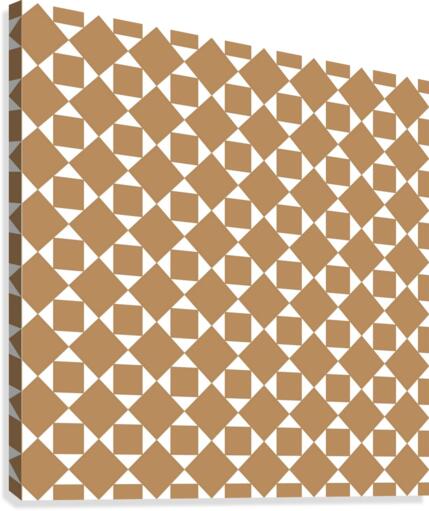 Brown Squares And Diamonds Pattern  Canvas Print