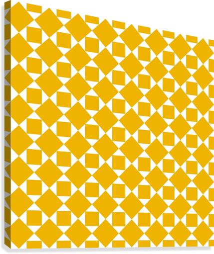 Yellow Squares And Diamonds Pattern  Canvas Print