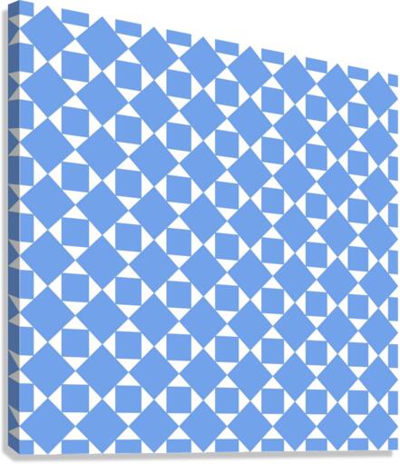 Blue Squares And Diamonds Pattern  Canvas Print
